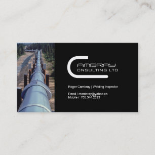 Tarjeta de presentación del inspector de soldadura