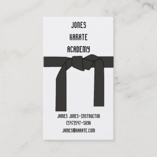 Tarjeta de presentación del instructor de artes ma