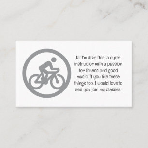 Tarjeta de presentación del instructor del ciclo d