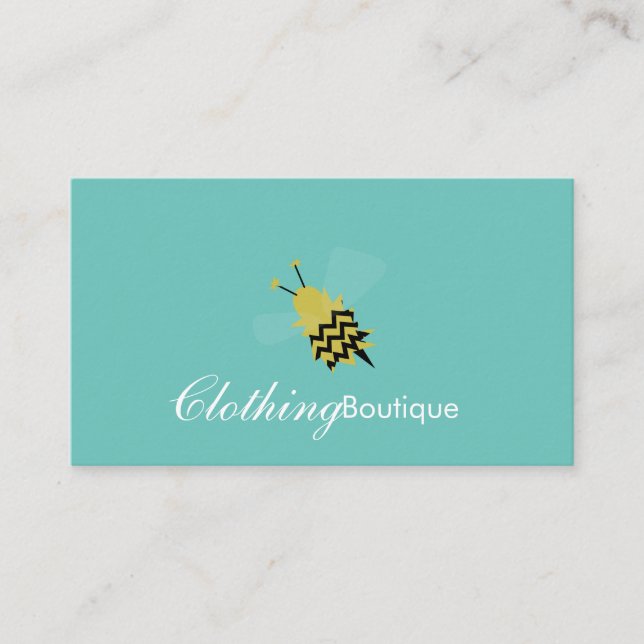 Tarjeta de presentación del logotipo de Bee Clothi (Anverso)