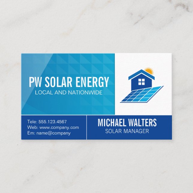 Tarjeta de presentación del logotipo de energía de (Anverso)