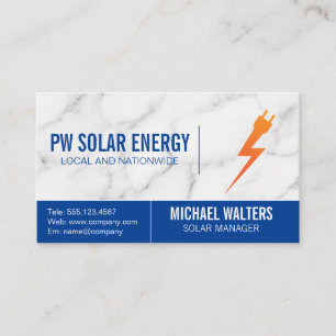 Tarjeta de presentación del logotipo de energía el