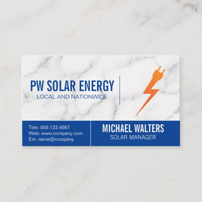 Tarjeta de presentación del logotipo de energía el (Anverso)