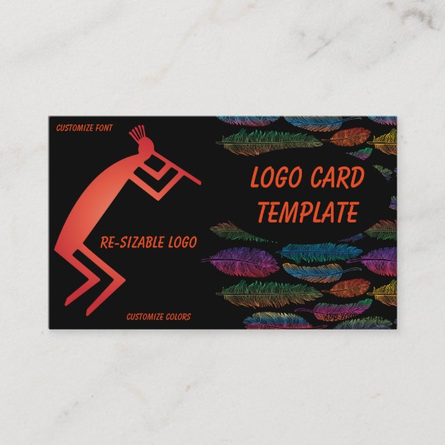 Tarjeta de presentación del logotipo de Kokopelli (Anverso)