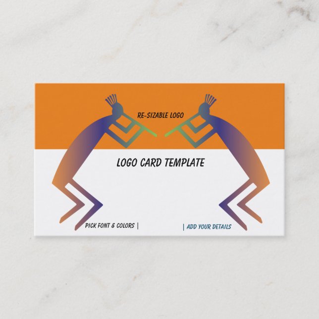 Tarjeta de presentación del logotipo de Kokopelli (Anverso)