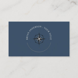 Tarjeta de presentación del logotipo de la brújula