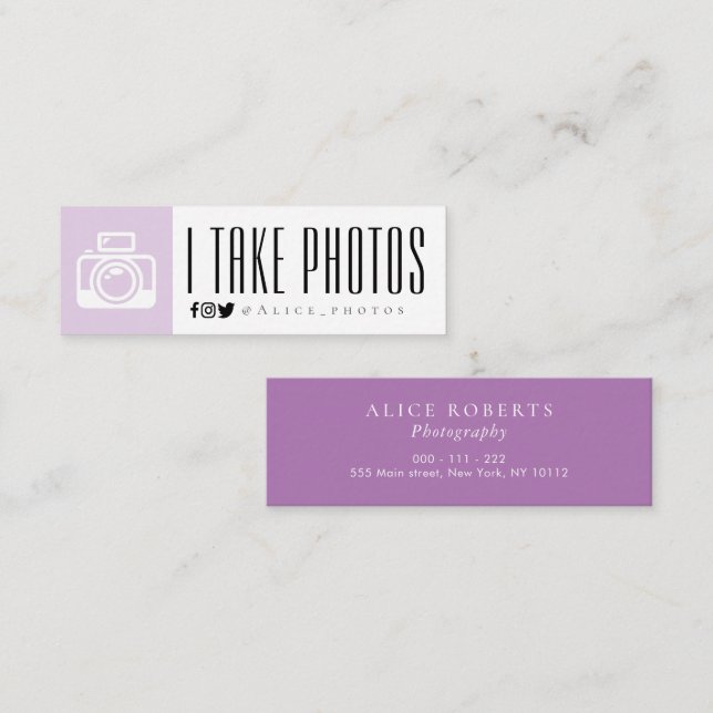 Tarjeta de presentación del logotipo de la fotogra (Anverso / Reverso)
