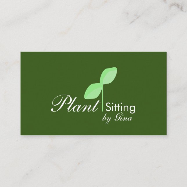 Tarjeta de presentación del logotipo de la planta  (Anverso)