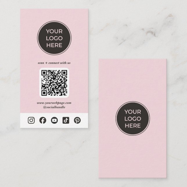 Tarjeta de presentación del logotipo de medios soc (Anverso / Reverso)