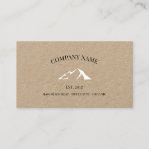 Tarjeta de presentación del logotipo de montaña ru