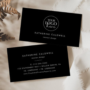 Tarjeta de presentación del logotipo de tipografía