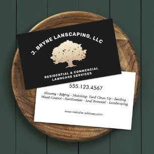 tarjeta de presentación del logotipo del árbol de 