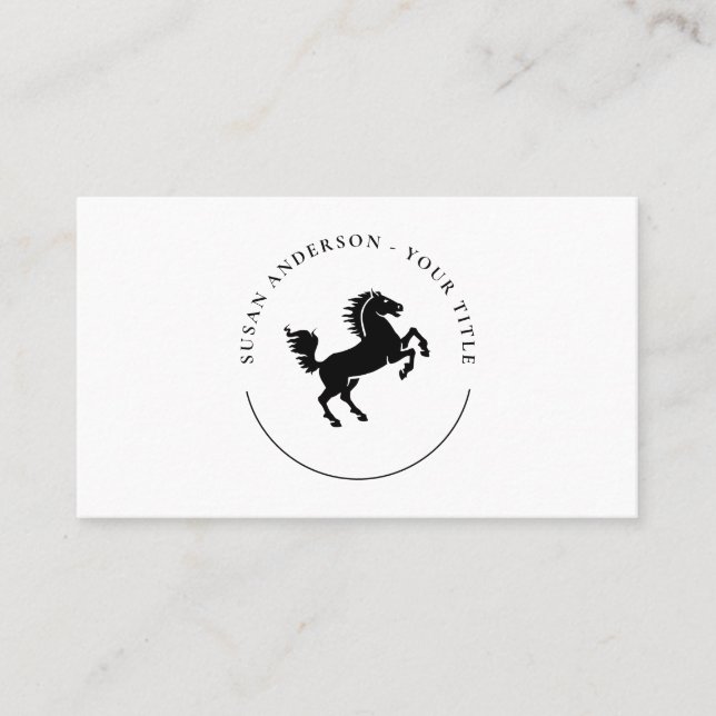 Tarjeta de presentación del logotipo del caballo n (Anverso)