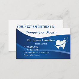 Tarjeta de presentación del logotipo dental dental