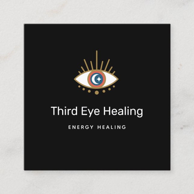 Tarjeta de presentación del logotipo espiritual de (Anverso)