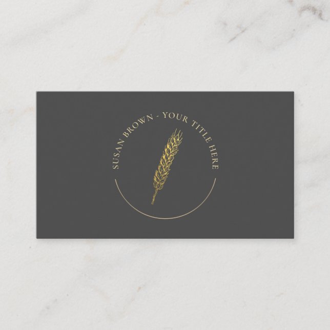 Tarjeta de presentación del logotipo Gold Whats (Anverso)