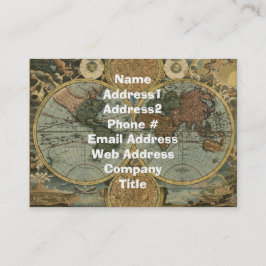 Tarjeta de presentación del mapa del mundo antiguo