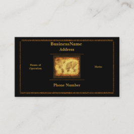 Tarjeta de presentación del mapa del mundo antiguo