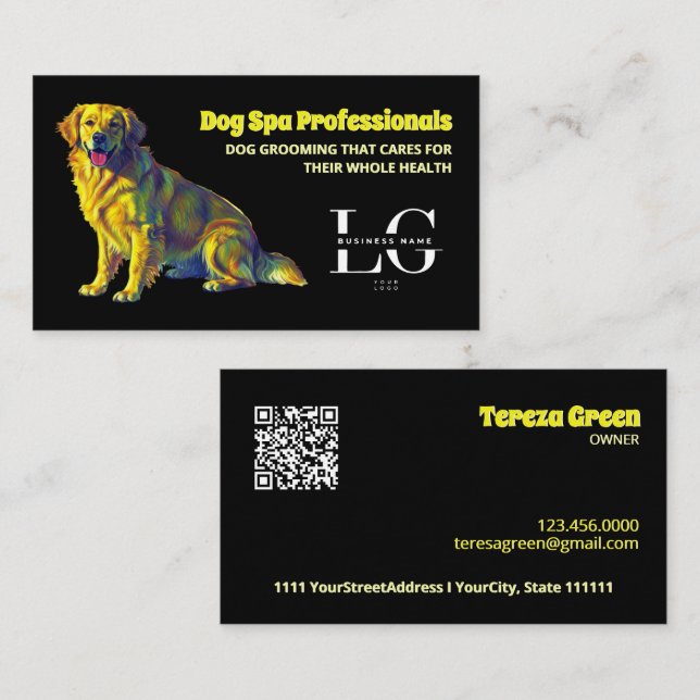 Tarjeta de presentación del Mascota de servicios d (Anverso / Reverso)