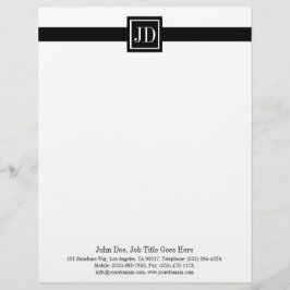 Tarjeta de presentación del monograma de membrete