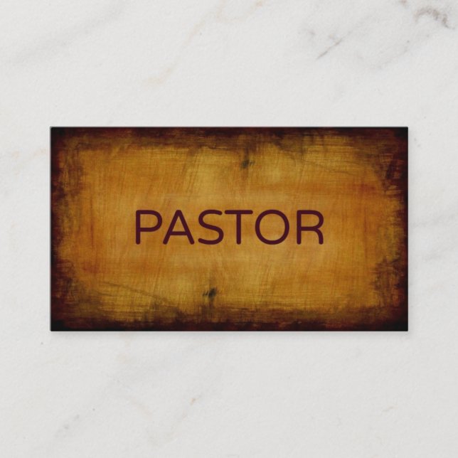 Tarjeta de presentación del Pastor Antique Brushed (Anverso)