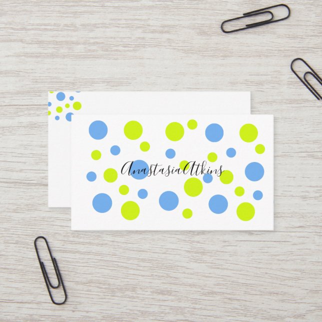Tarjeta de presentación del patrón amarillo azul H (Anverso/Reverso In Situ)