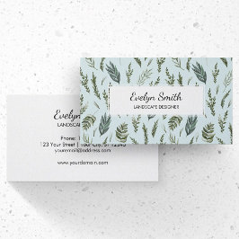 Tarjeta de presentación del patrón botánico de hoj