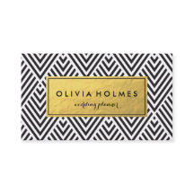 Tarjeta de presentación del patrón de cheurón negr