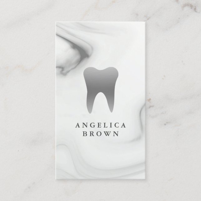 Tarjeta de presentación del patrón de mármol denta (Anverso)