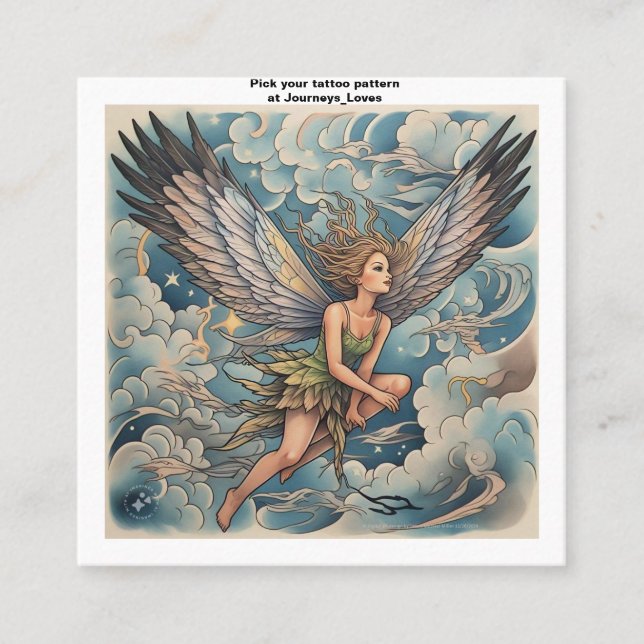 Tarjeta de presentación del patrón de tatuaje (Anverso)