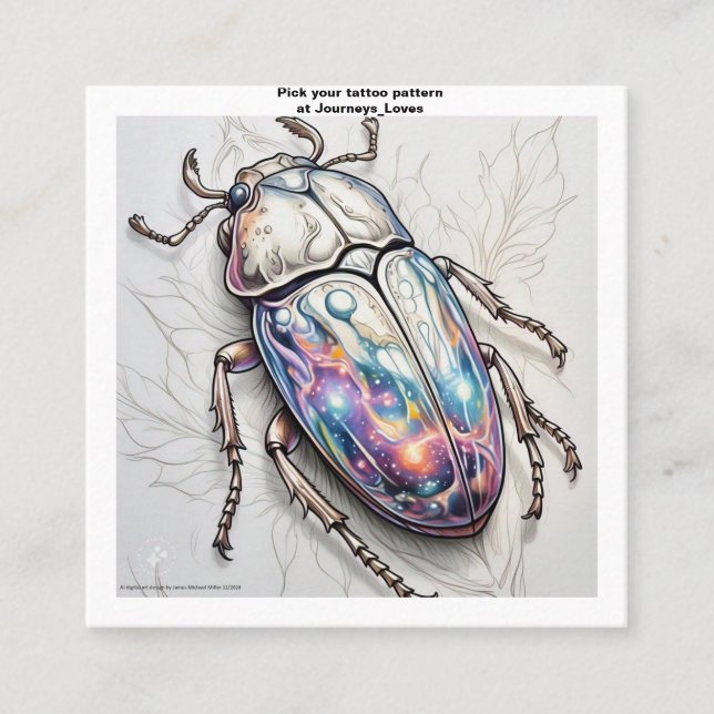 Tarjeta de presentación del patrón de tatuaje (Anverso)