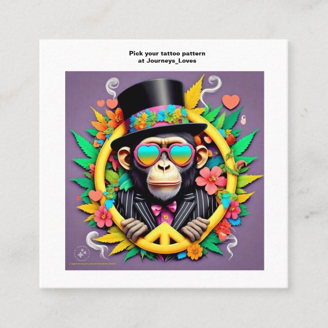 Tarjeta de presentación del patrón de tatuaje (Anverso)