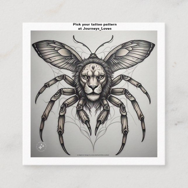 Tarjeta de presentación del patrón de tatuaje (Anverso)