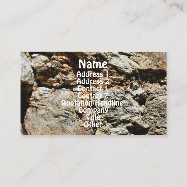 Tarjeta de presentación del perfil de la naturalez (Anverso)