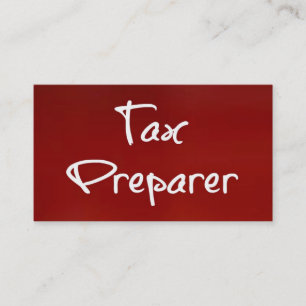 Tarjeta de presentación del preparador de impuesto
