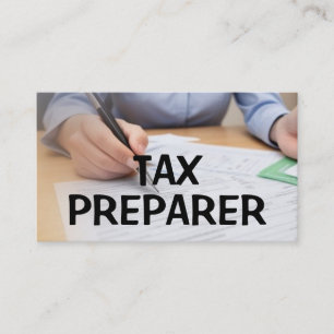 Tarjeta de presentación del preparador de impuesto