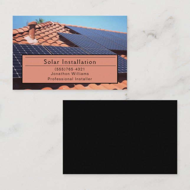Tarjeta de presentación del Servicio de Instilació (Anverso / Reverso)