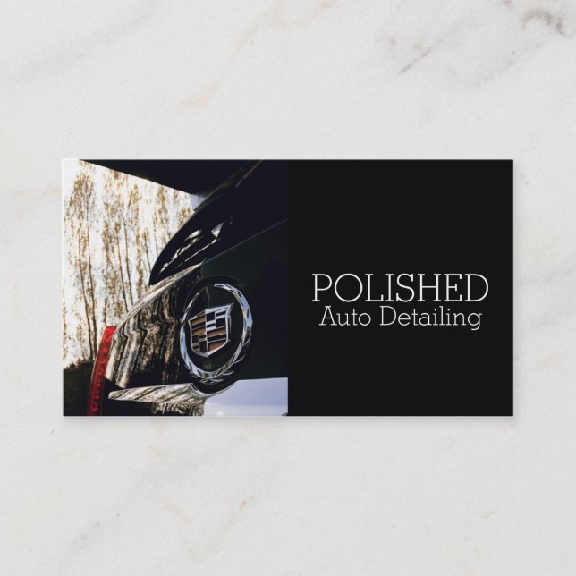 Tarjeta de presentación del servicio de lavado aut (Anverso)