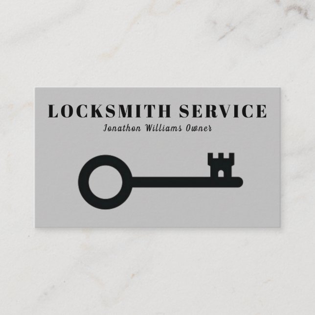 Tarjeta de presentación del servicio de locksmith  (Anverso)