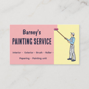 Tarjeta de presentación del servicio de pintura