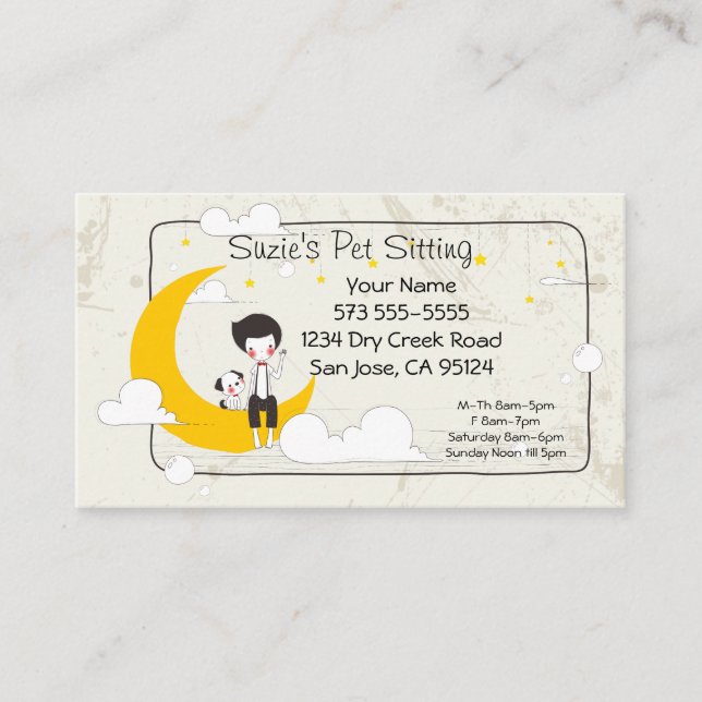 Tarjeta de presentación del servicio de sesión del (Anverso)