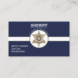 Tarjeta de presentación del sheriff adjunto