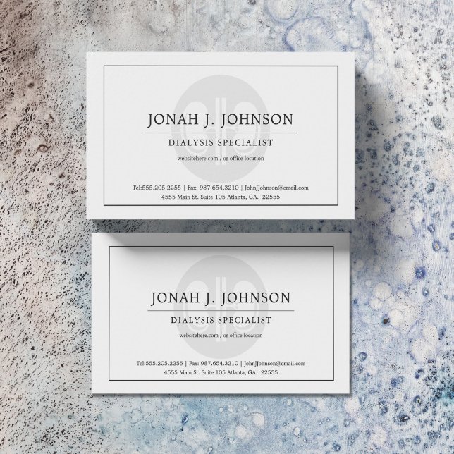 Tarjeta de presentación del símbolo del riñón de d (Subido por el creador)