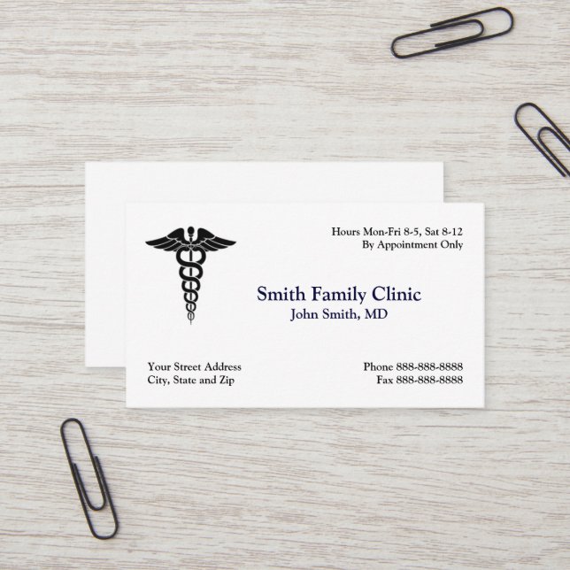 Tarjeta de presentación del símbolo médico del Méd (Anverso/Reverso In Situ)