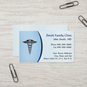 Tarjeta de presentación del símbolo médico Médica 
