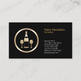 Tarjeta de presentación del sumiller del icono del