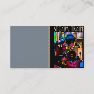 Tarjeta de presentación del tren de vapor