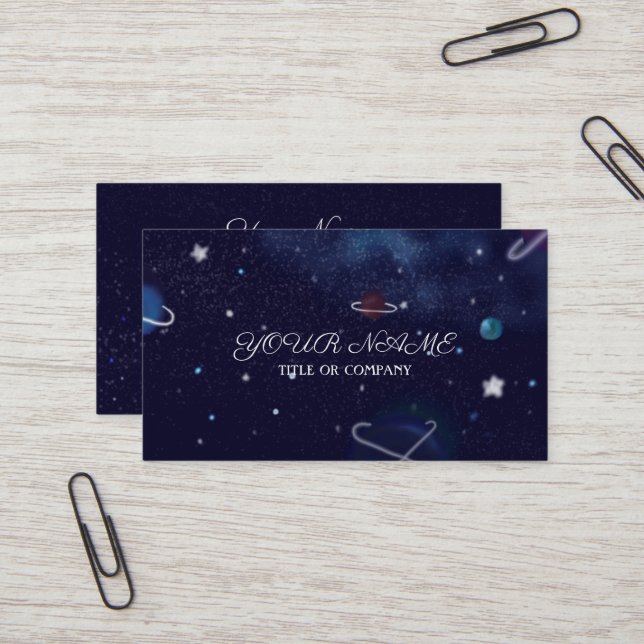 Tarjeta de presentación del universo azul oscuro (Anverso/Reverso In Situ)