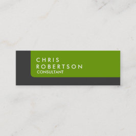 Tarjeta de presentación delgada con estilo gris de