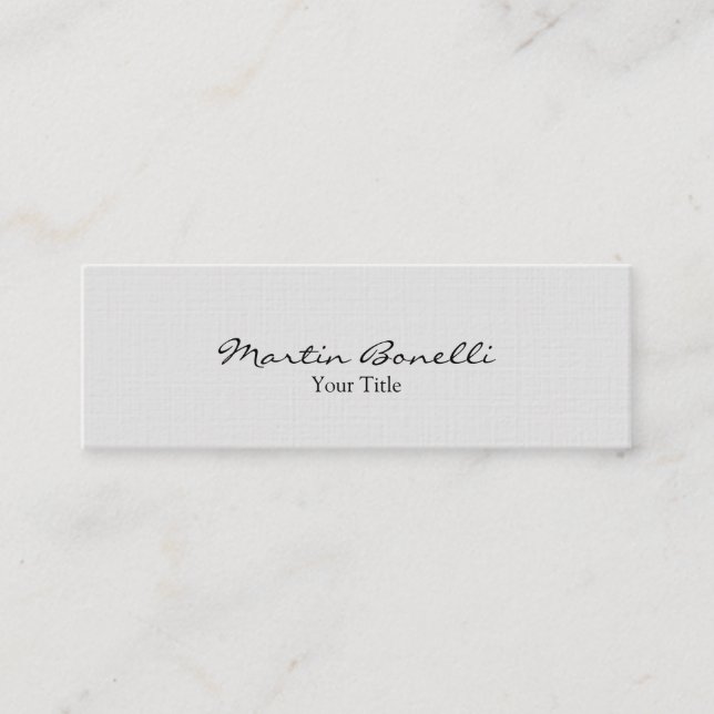 Tarjeta de presentación delgada con estilo Linen G (Anverso)